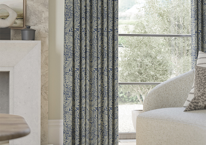 William Morris At Home Larkspur, Woven Indigo - Made to Measure Curtains - Image 5